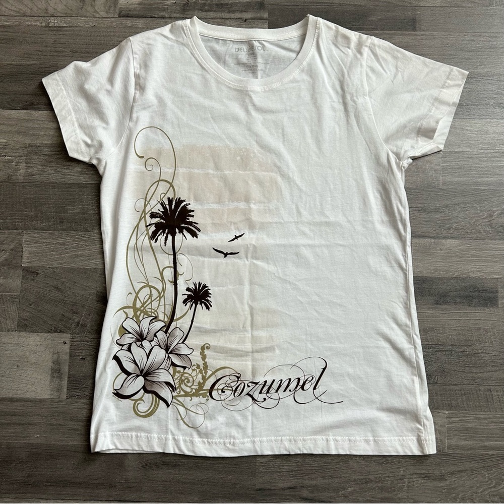 DEL SOL Women's White Cozumel Color Changing Tee L